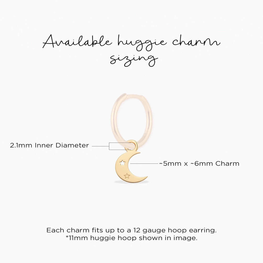 Crescent Moon Star Charm Pendant