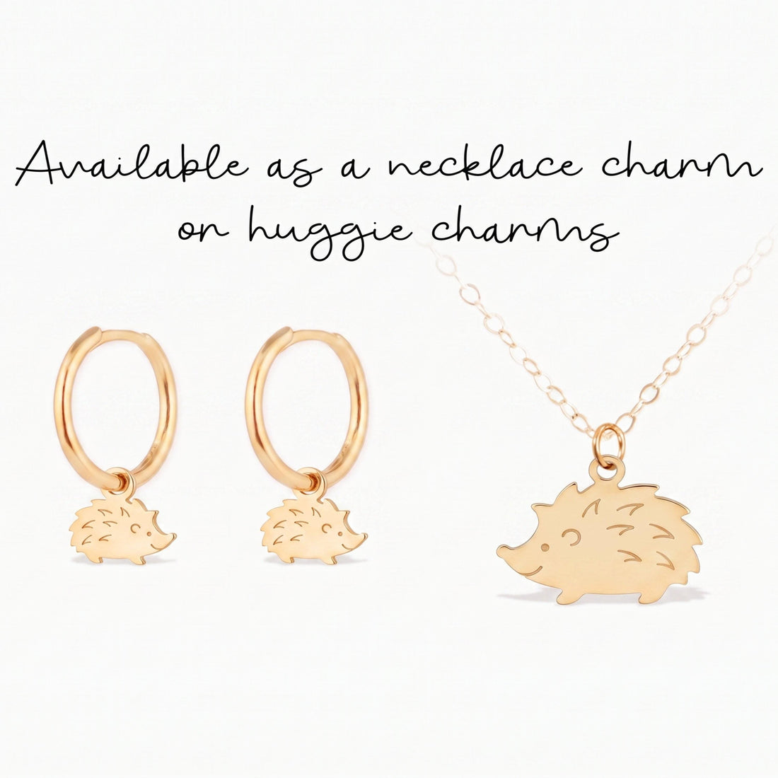 Dainty Hedgehog Necklace Charm