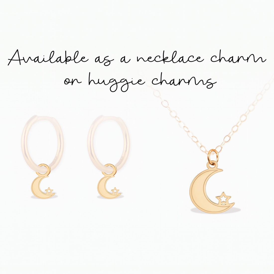 Crescent Moon Star Charm
