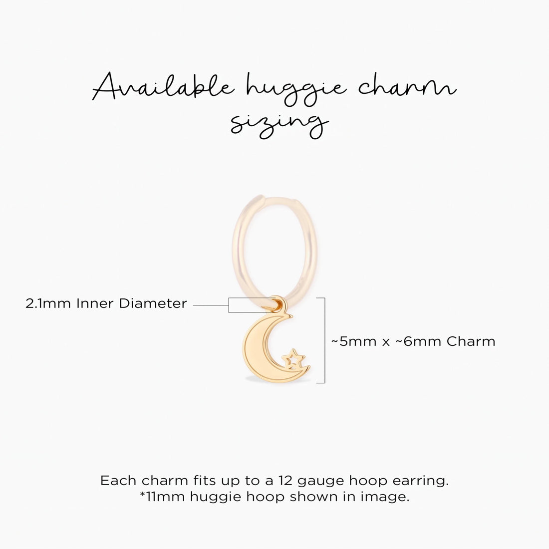 Crescent Moon Star Charm