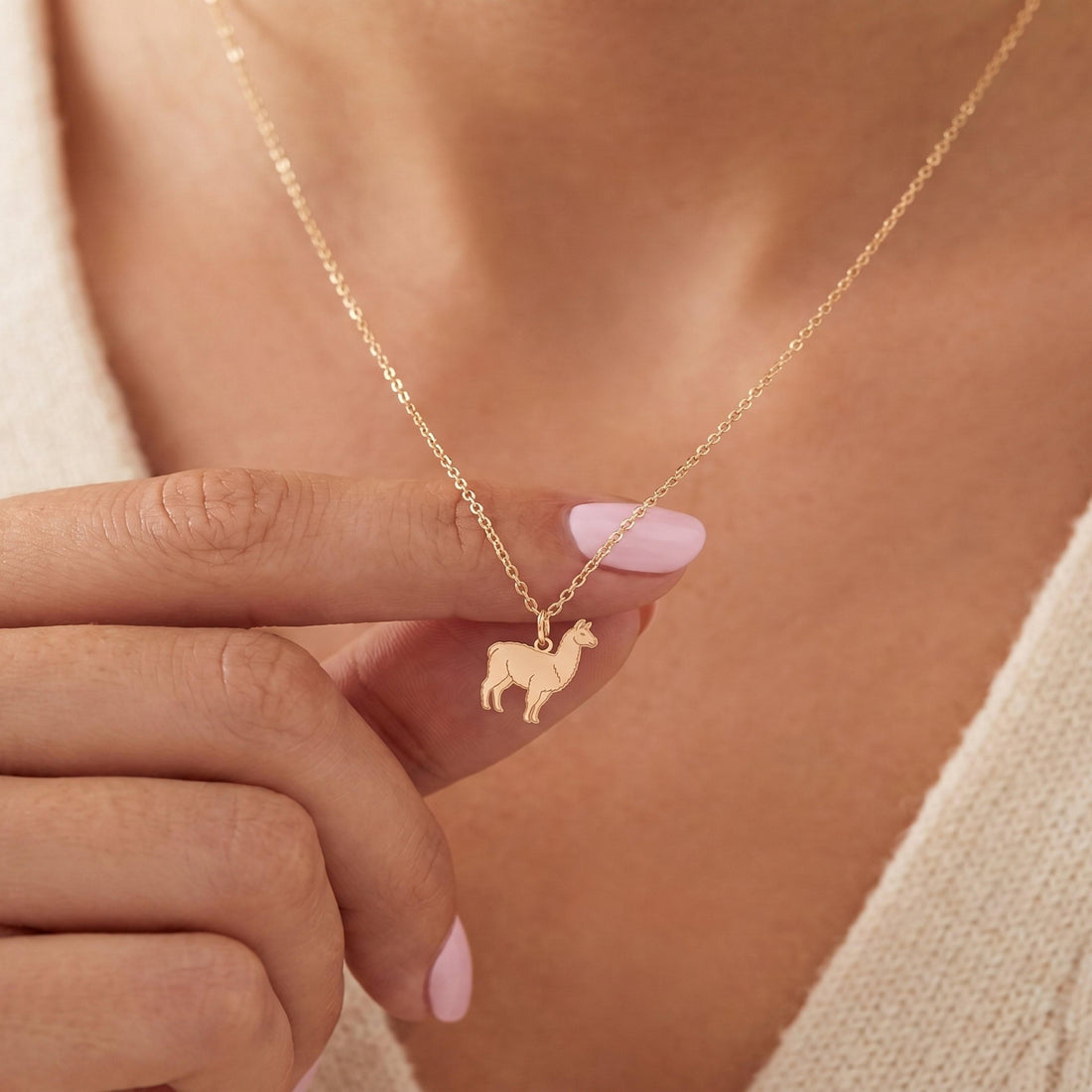 Llama Animal Charm Pendant