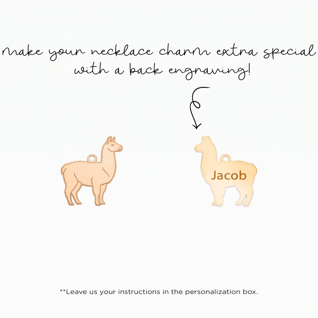 Llama Animal Charm Pendant