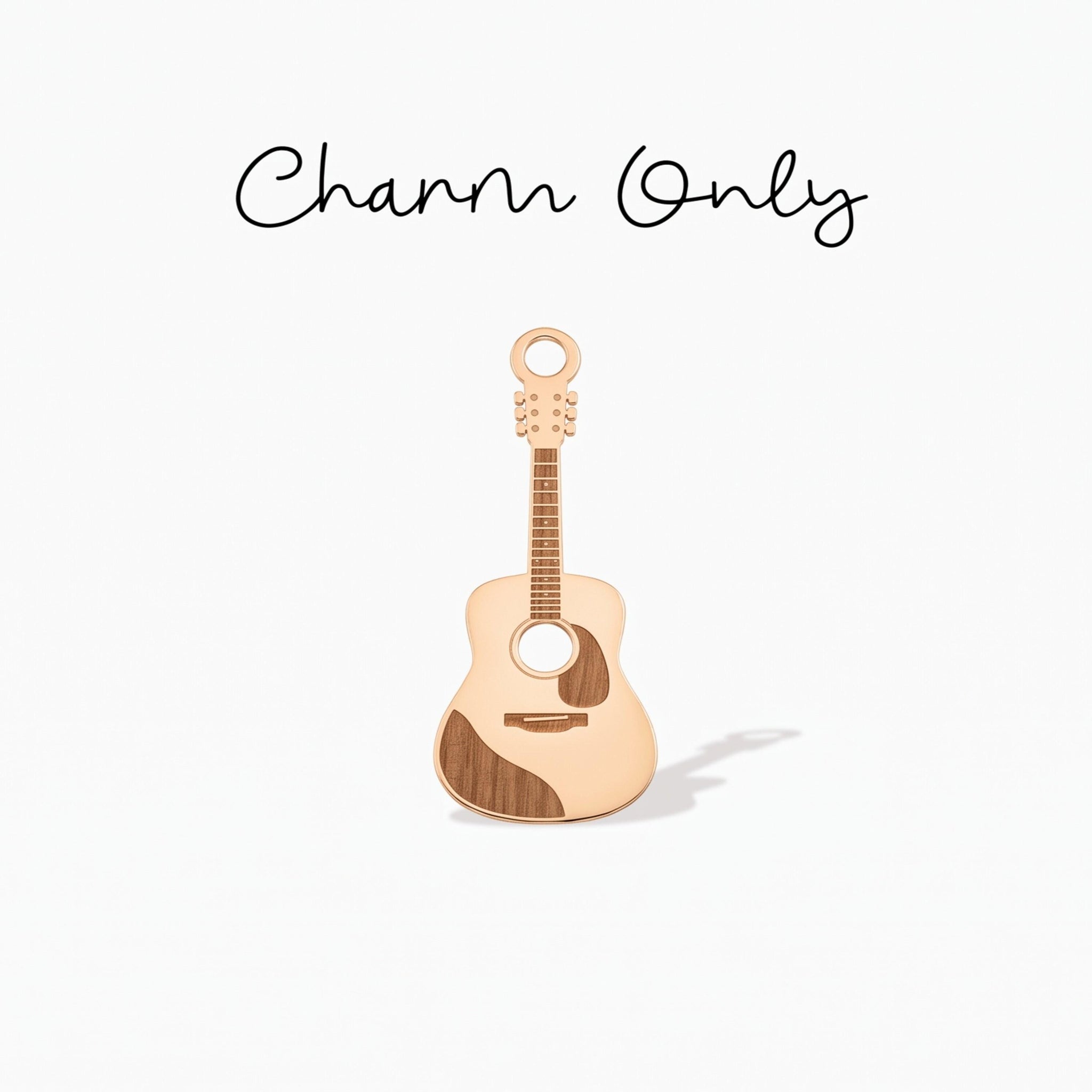 Acoustic Guitar Necklace Charm