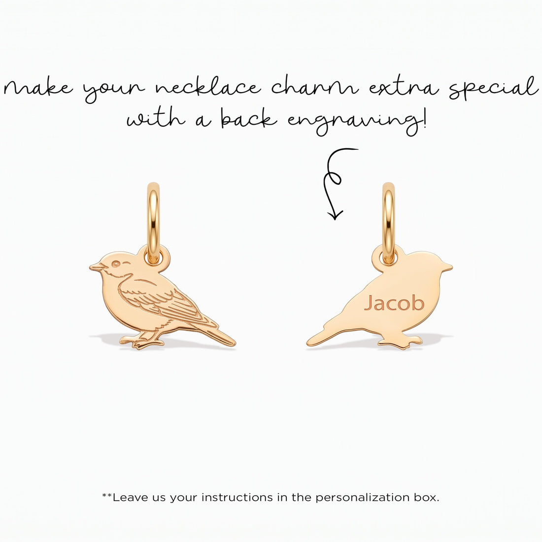 Delicate Songbird Necklace Charm