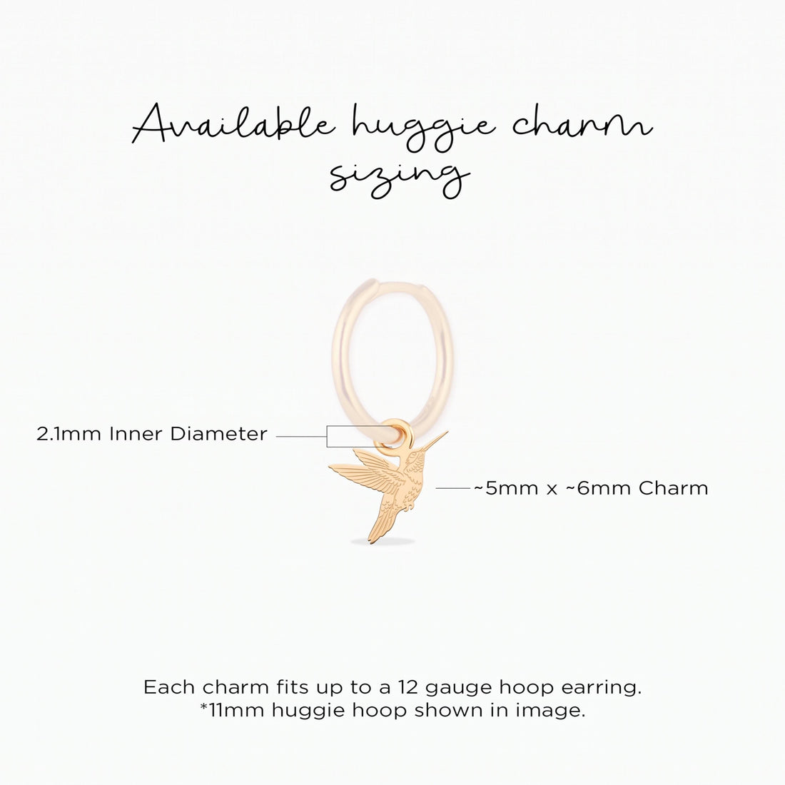 Flying Hummingbird Charm Pendant