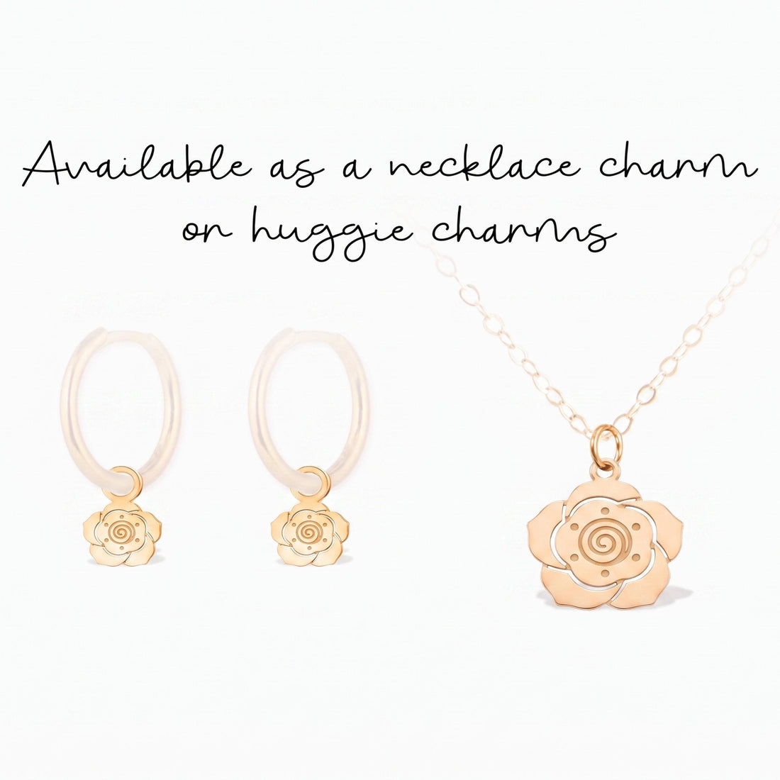 Rose Petal Necklace Charm