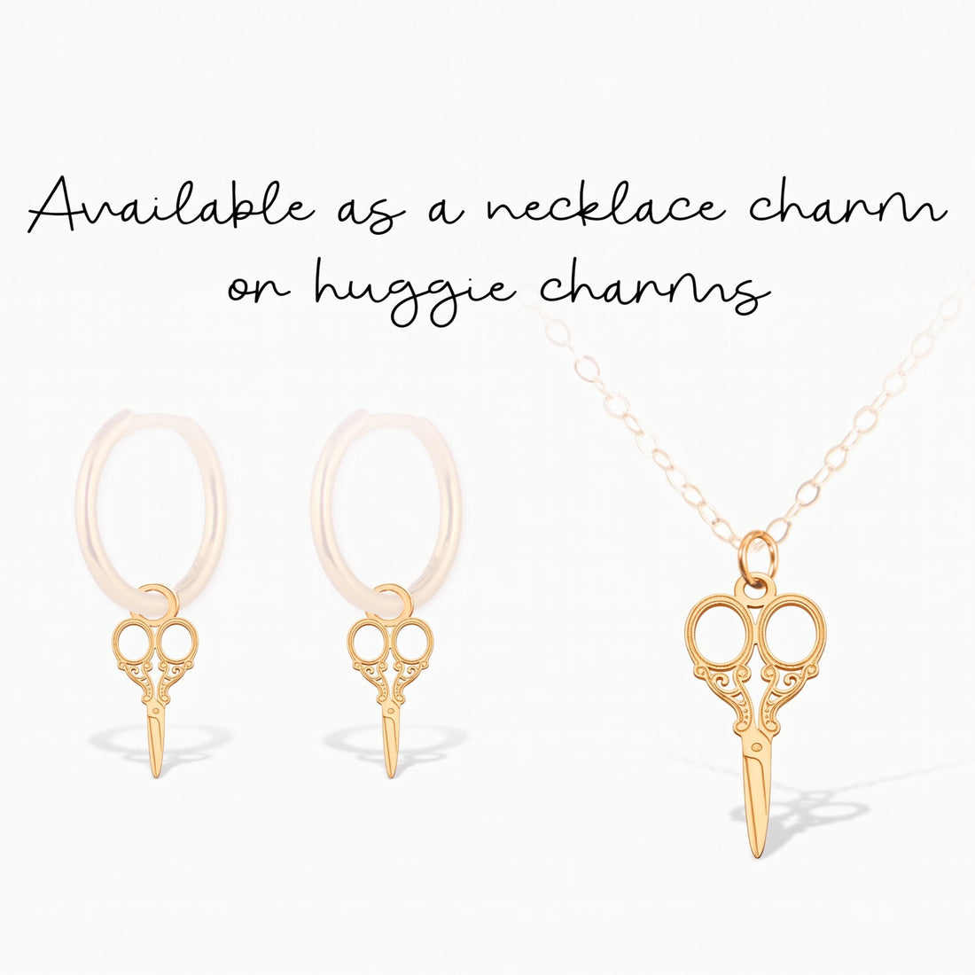 Vintage Scissors Necklace Charm
