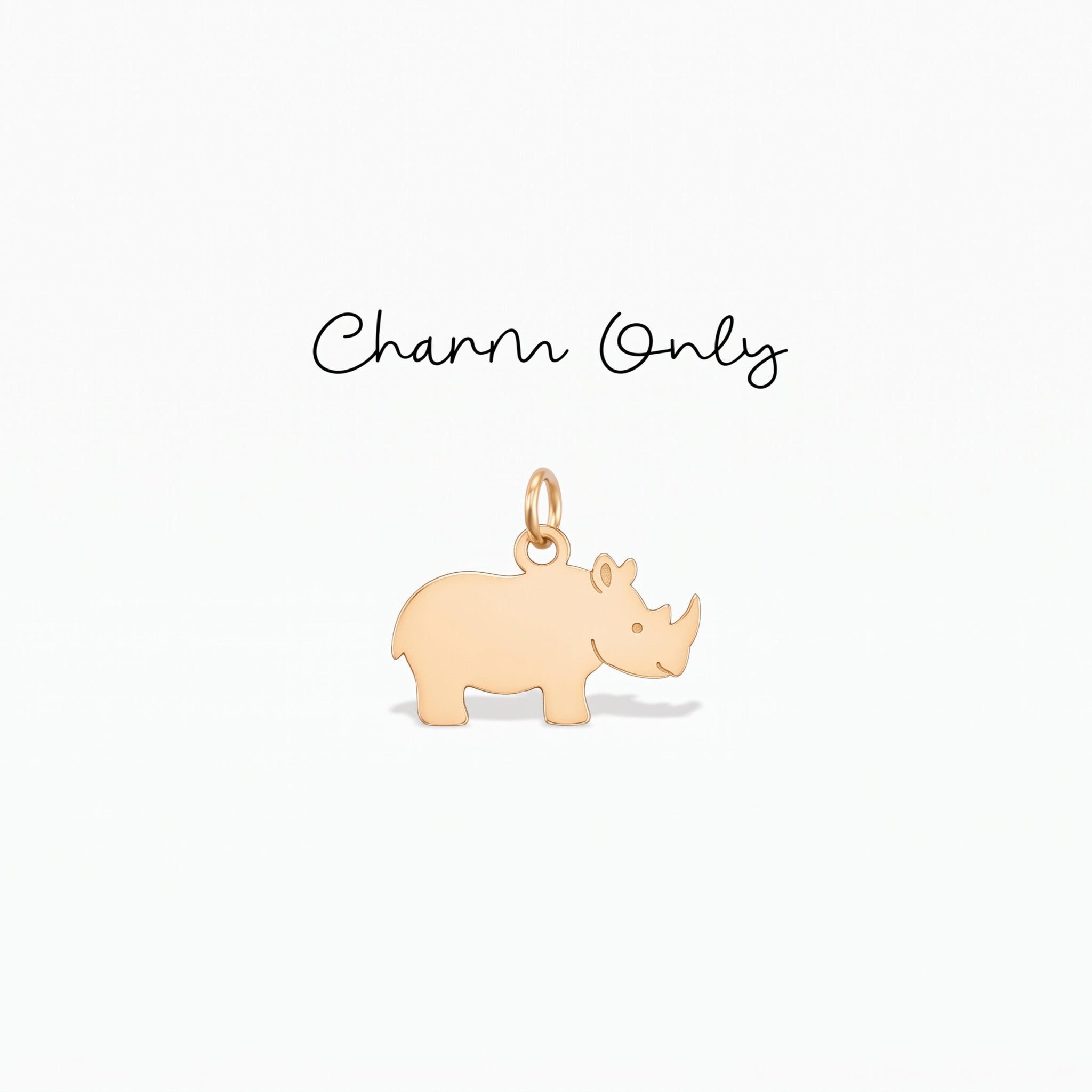 Rhinoceros Necklace Charm