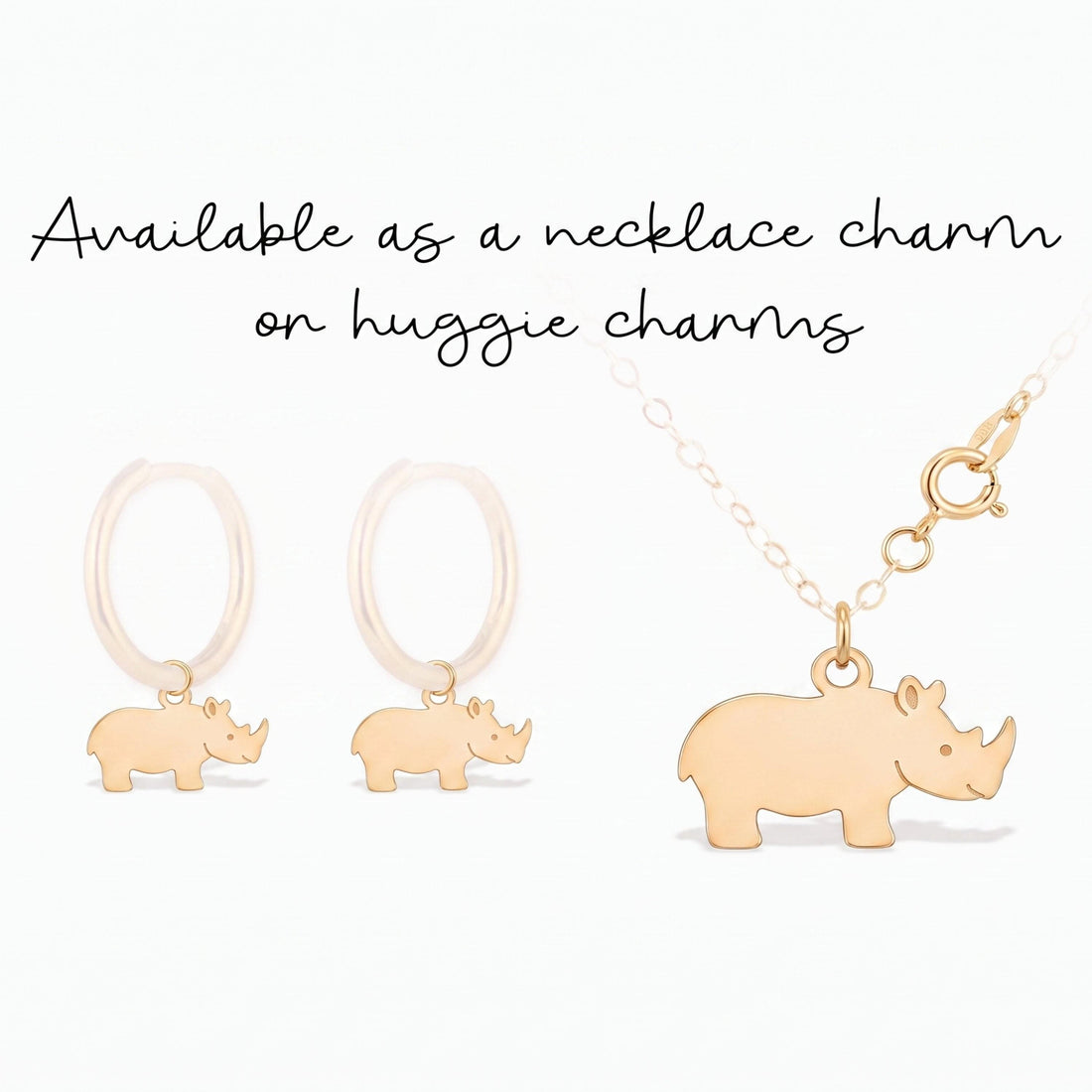 Rhinoceros Necklace Charm
