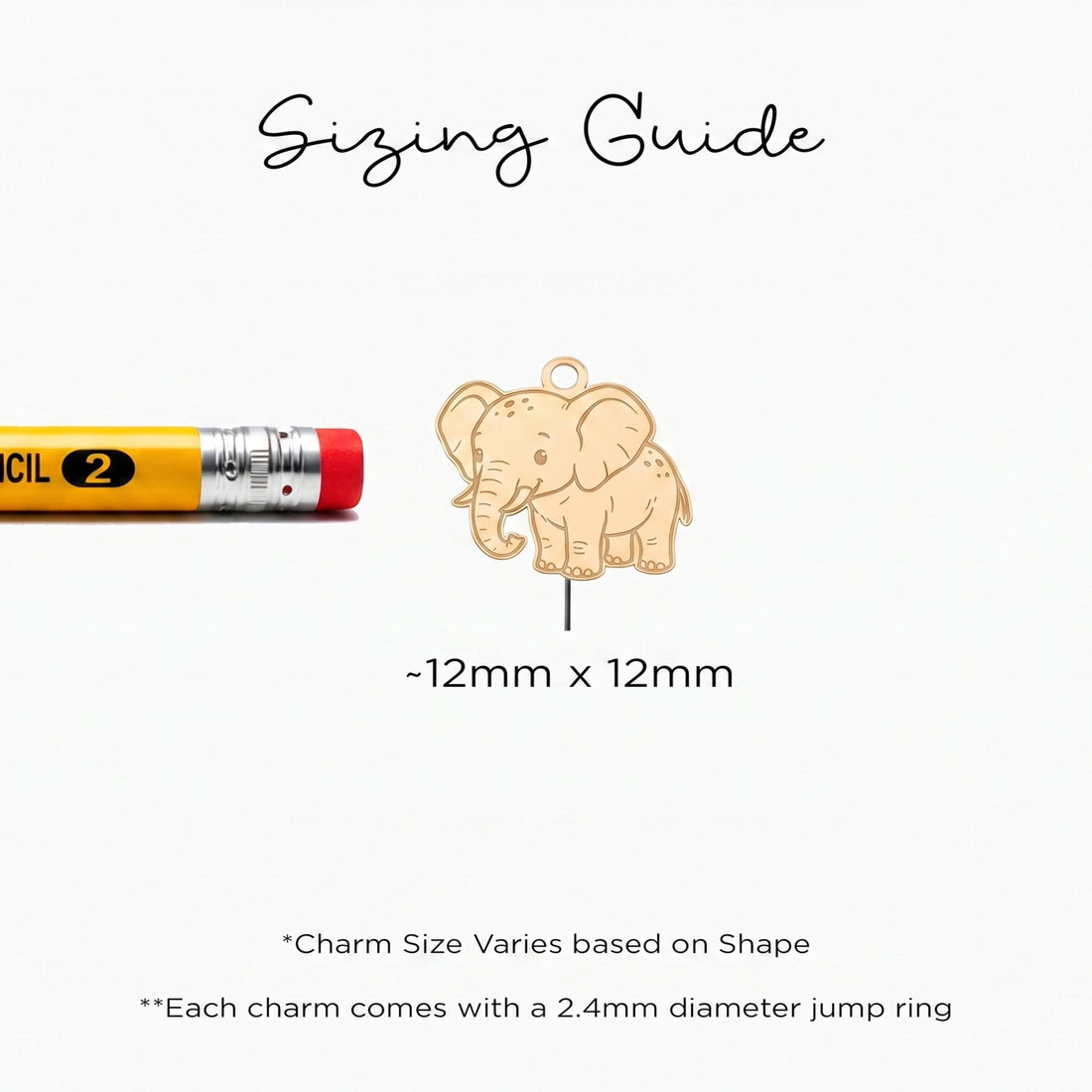 Baby Elephant Necklace Charm