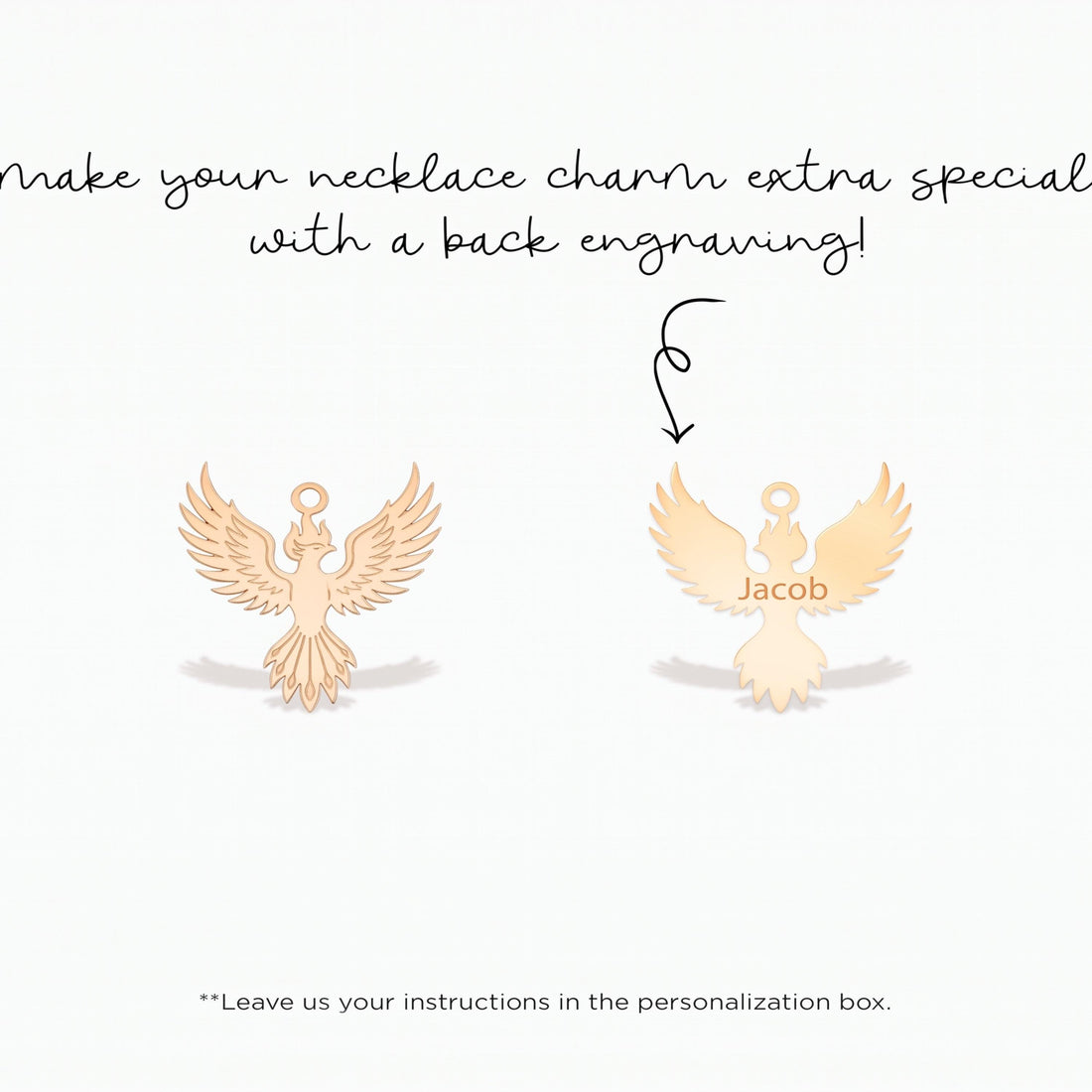 Phoenix Bird Necklace Charm