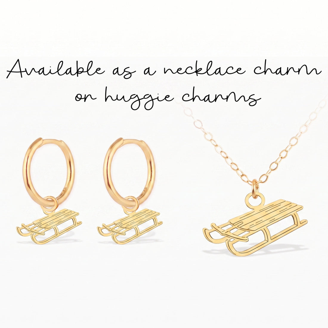 Sled Toboggan Necklace Charm