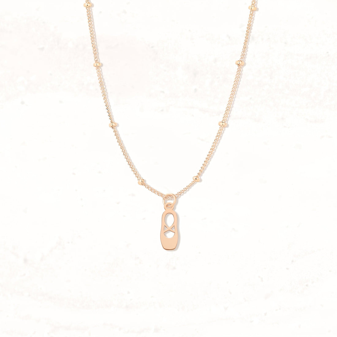 Ballet Slipper Charm Necklace