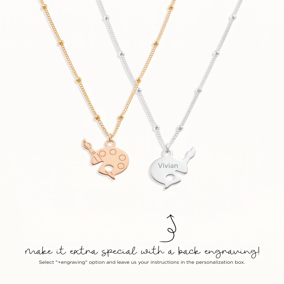 Paint Palette Charm Necklace