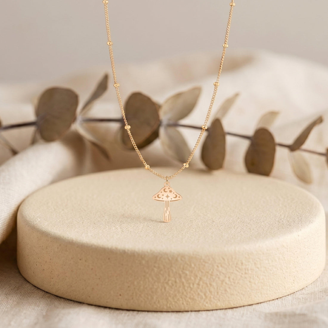 Mushroom Celestial Charm Necklace