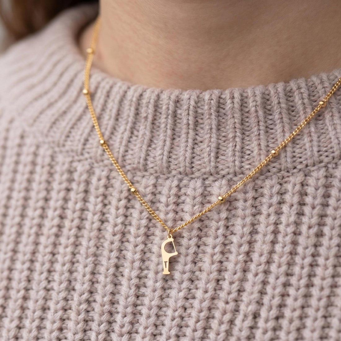 Toothpick Charm Bead Necklace