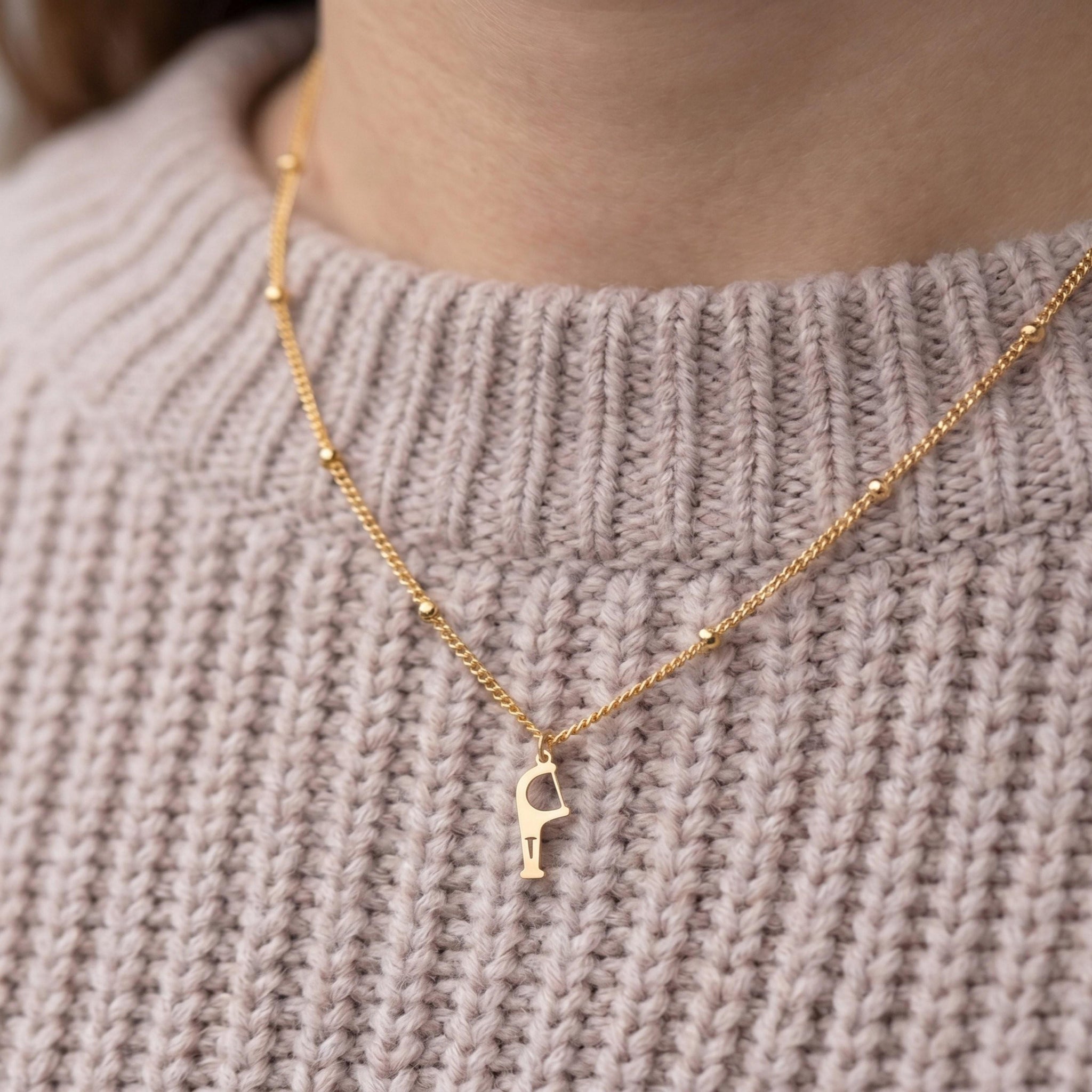 Toothpick Charm Bead Necklace