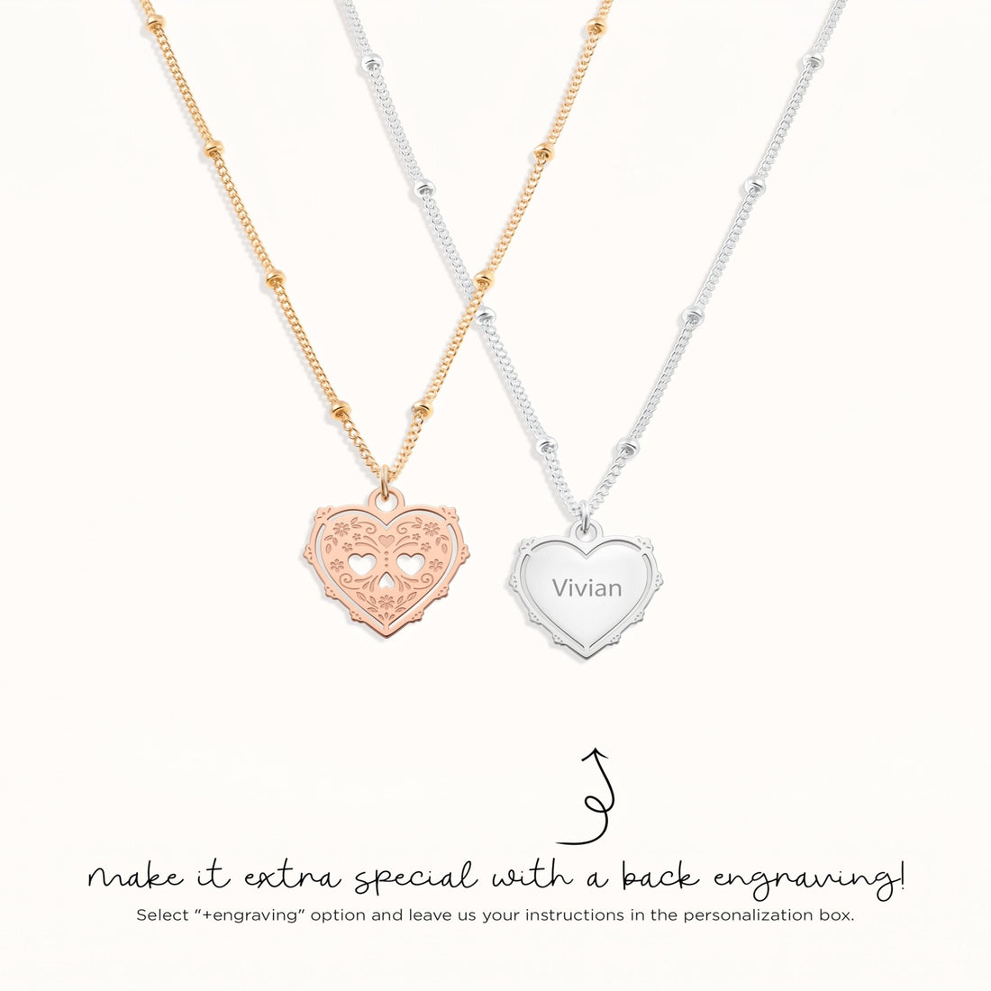 Filigree Heart Pendant Necklace