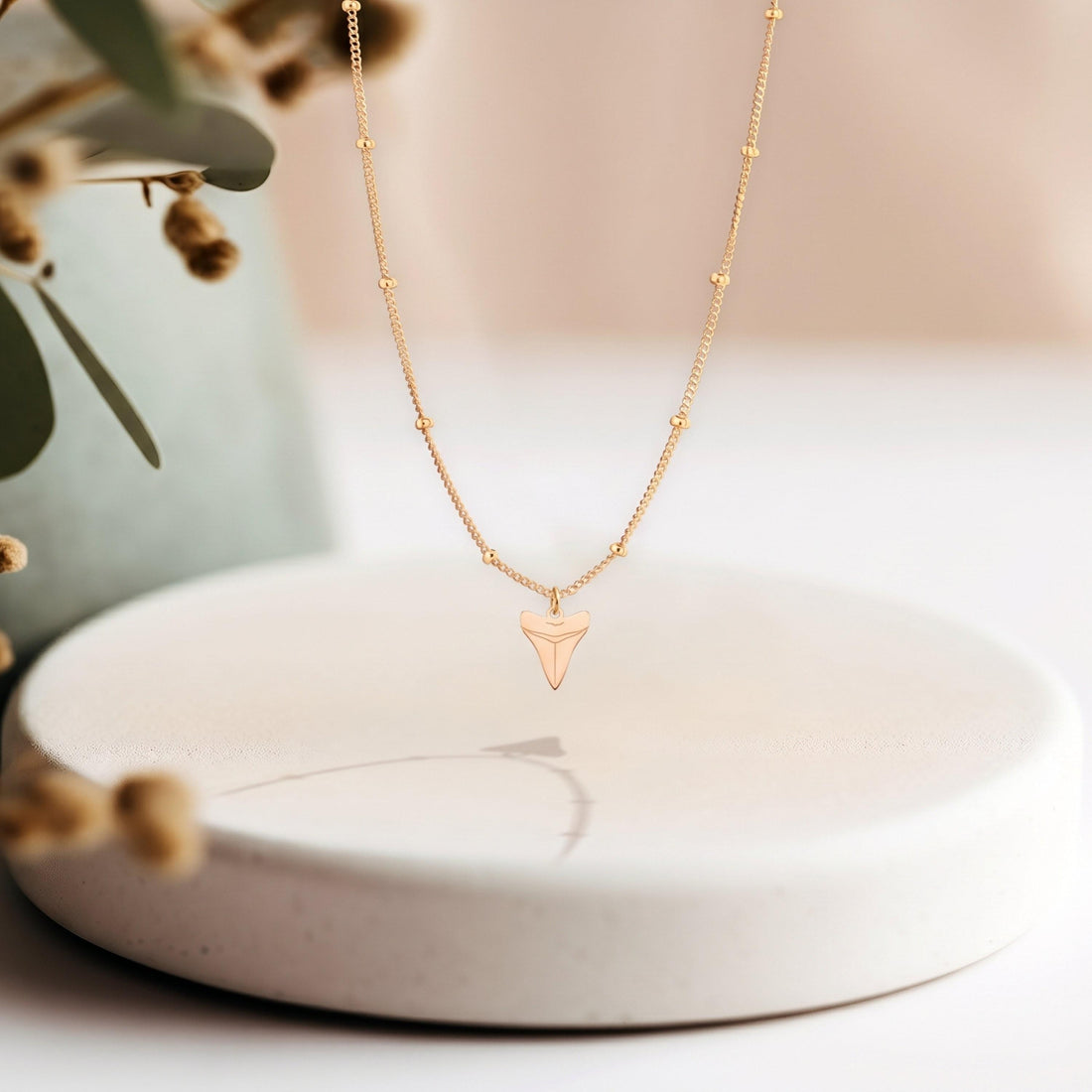 Shark Tooth Beady Necklace
