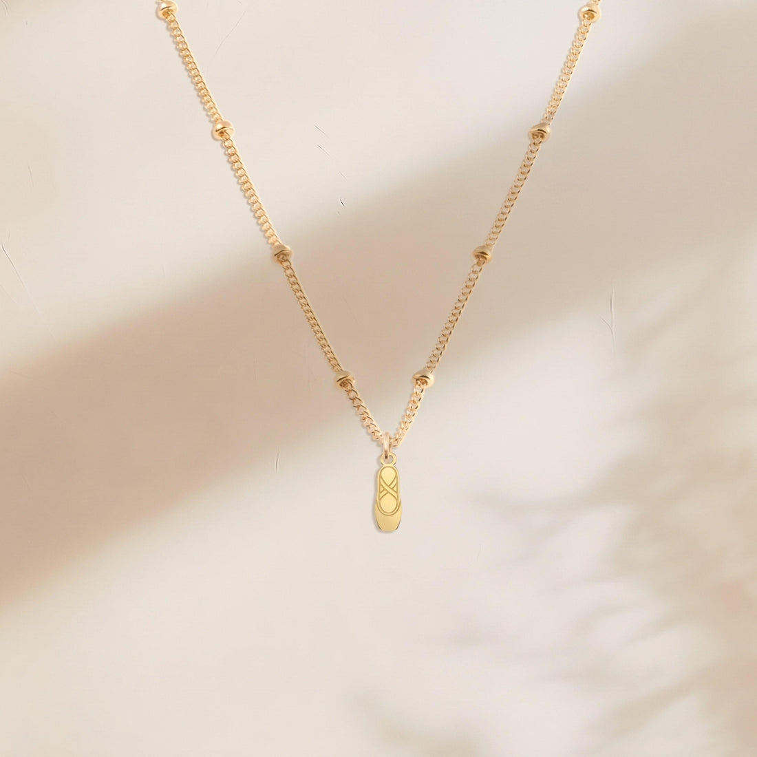 Ballet Slipper Charm Necklace