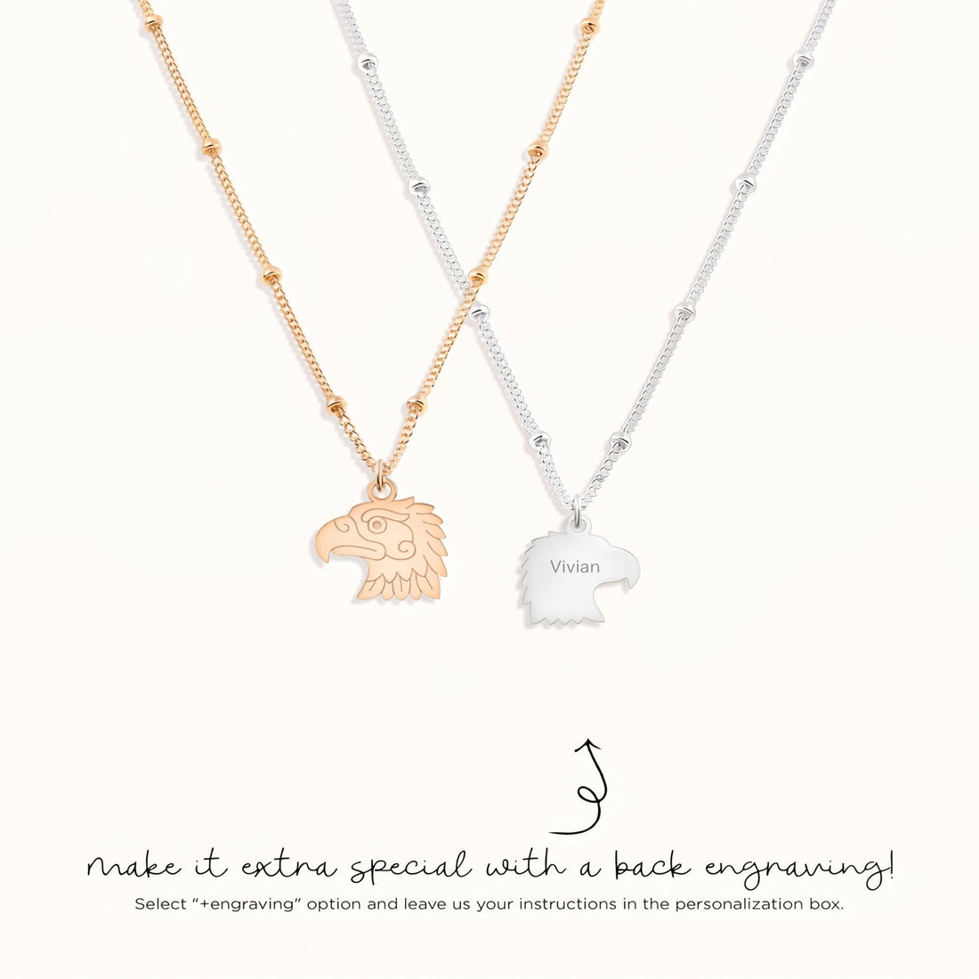 Eagle Head Charm Necklace