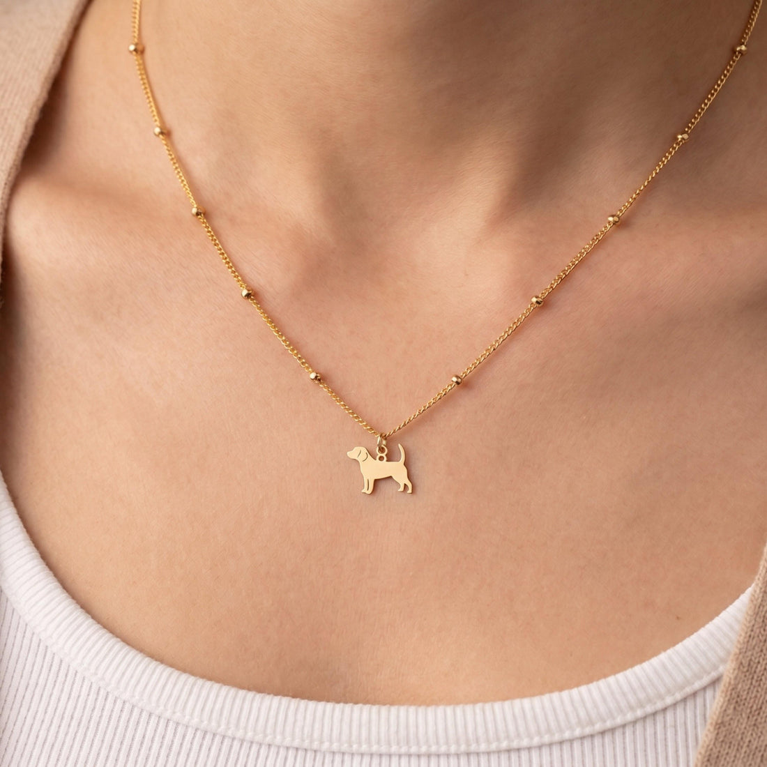 Canine Silhouette Charm Necklace