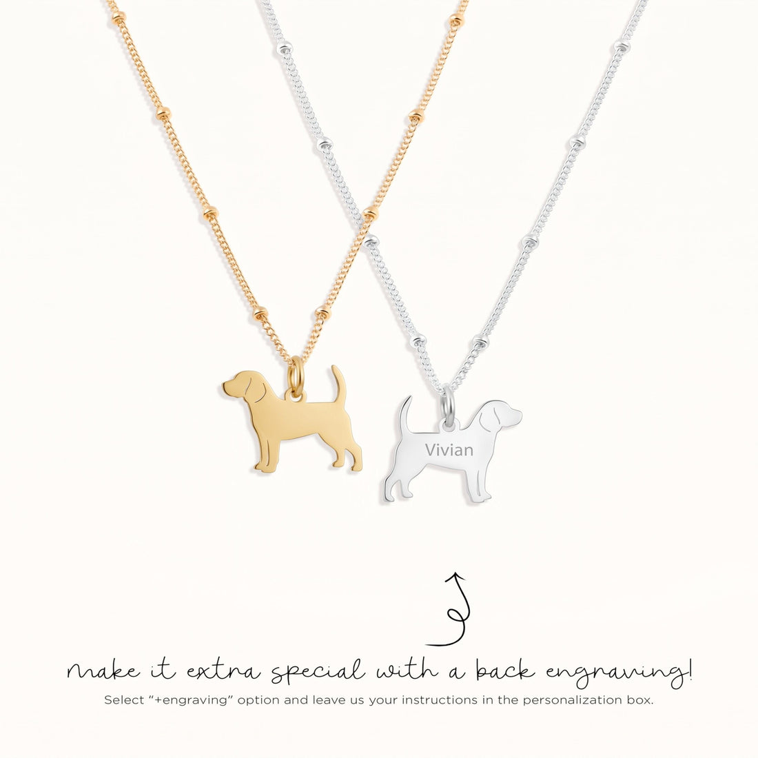 Canine Silhouette Charm Necklace
