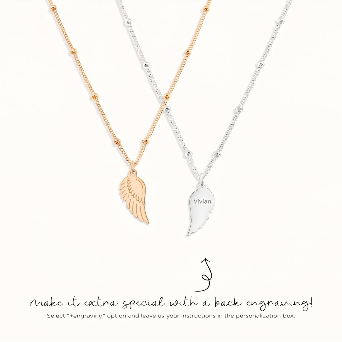 Angel Wing Charm Necklace