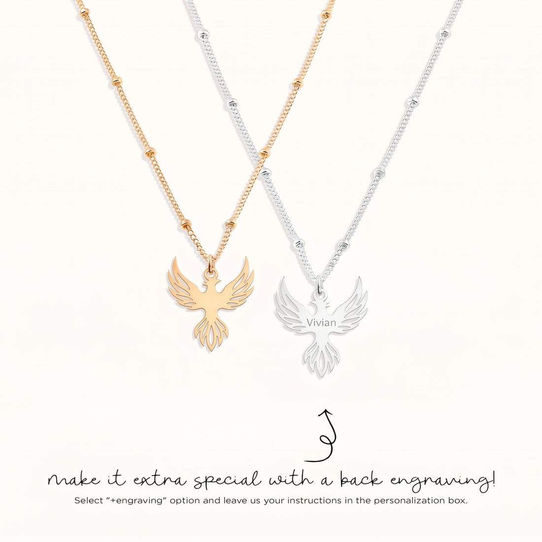 Flying Phoenix Beady Necklace