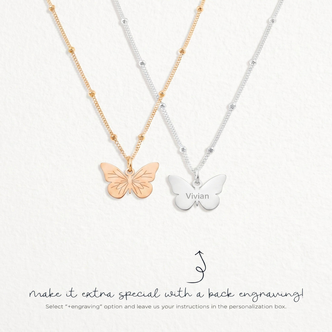 Butterfly Wings Charm Necklace