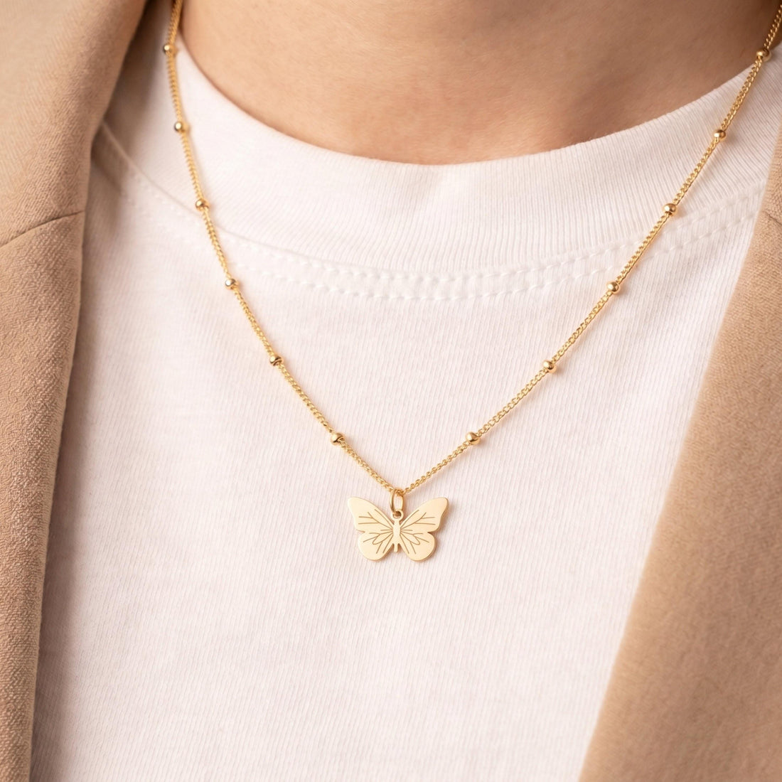 Butterfly Wings Charm Necklace