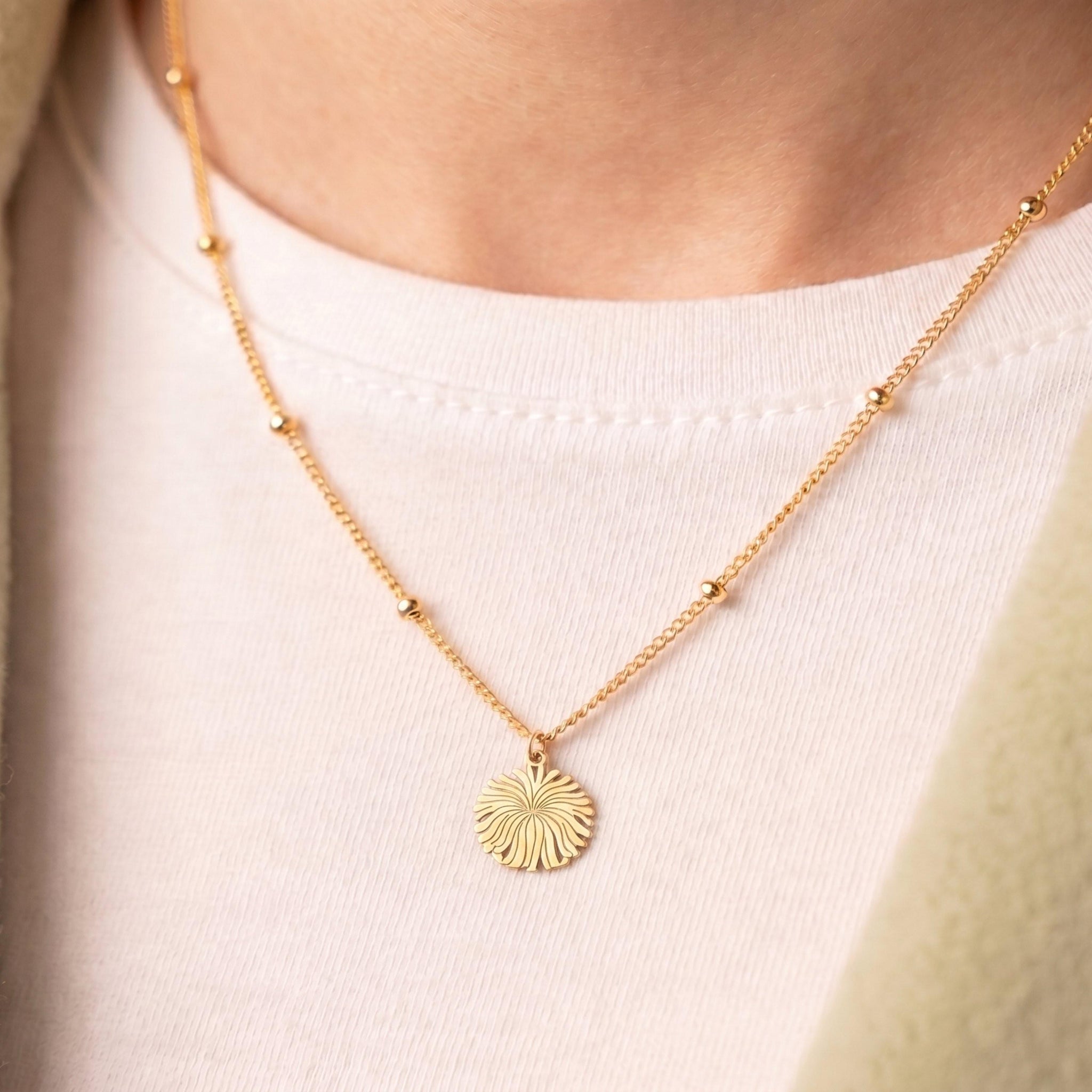 Cheerleader Pom Pom Beady Necklace