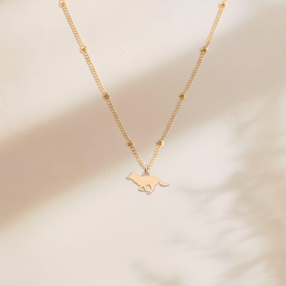 Running Fox Beady Necklace