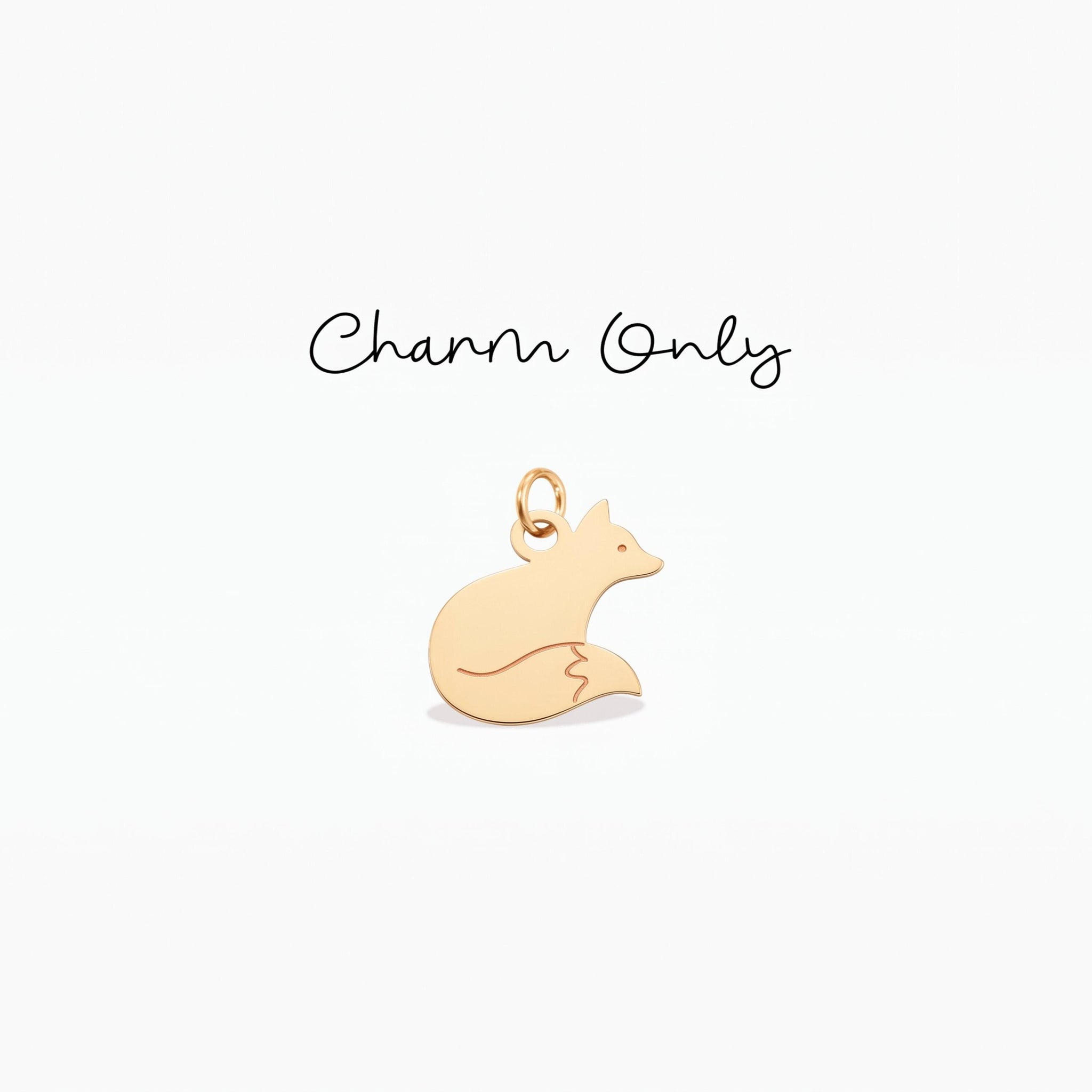 Sitting Fox Necklace Charm