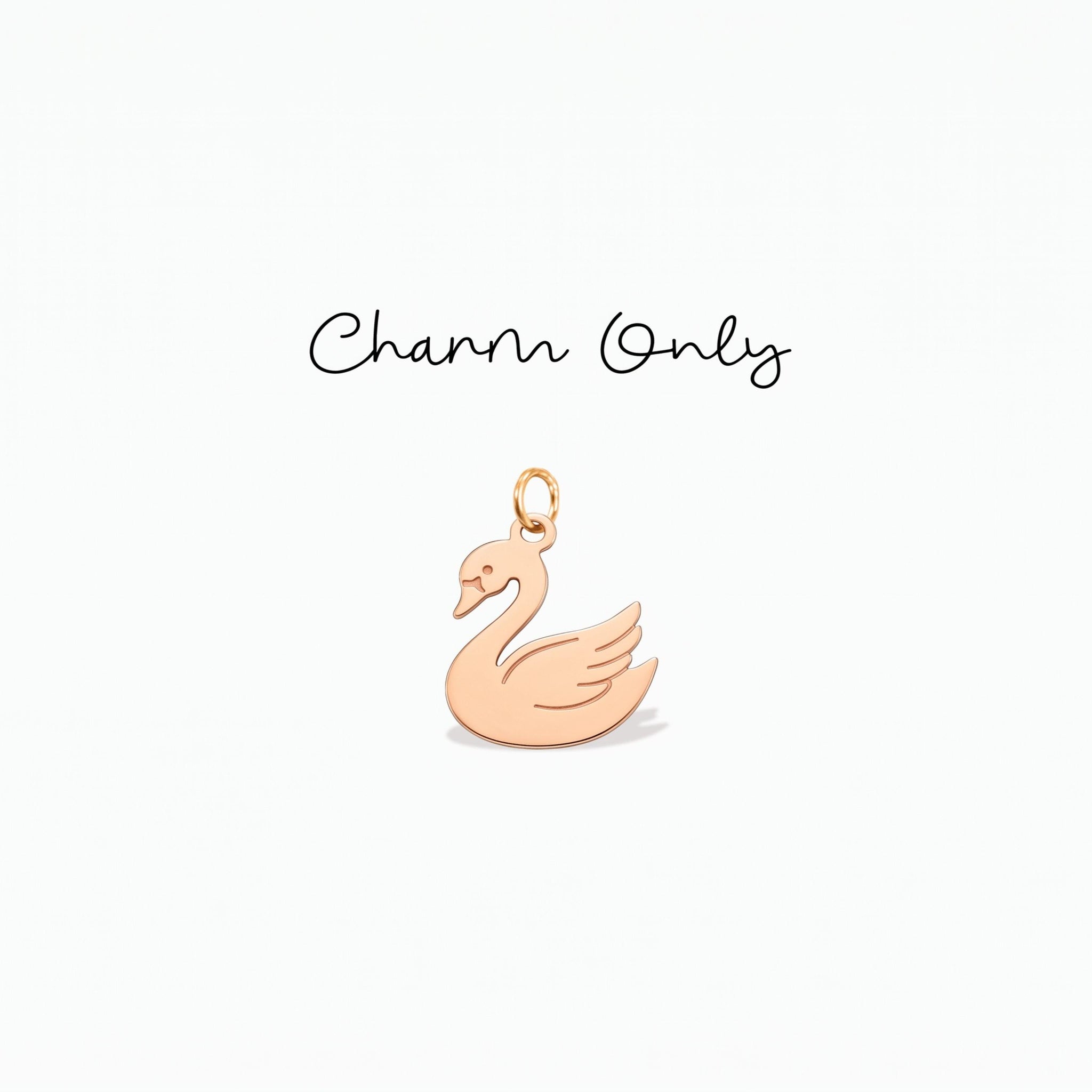 Dainty Swan Necklace Charm