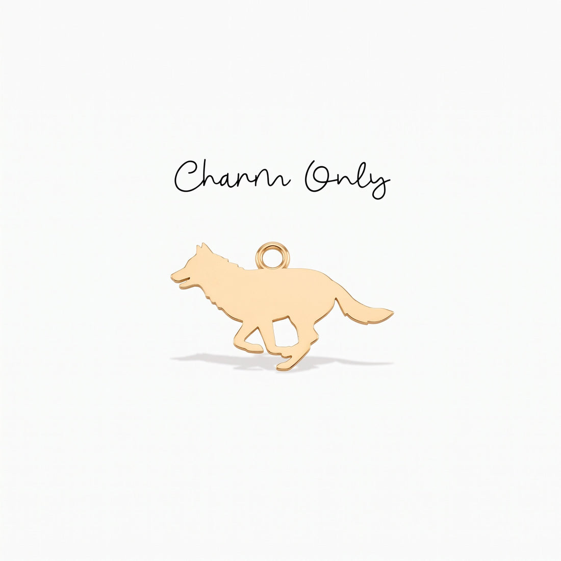 Running Wolf Necklace Charm