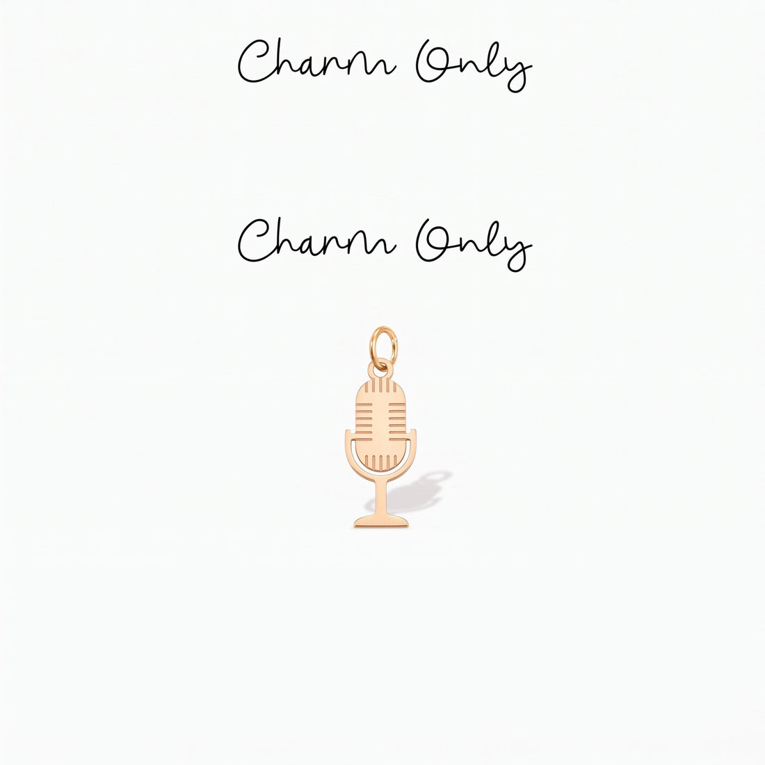 Studio Microphone Necklace Charm