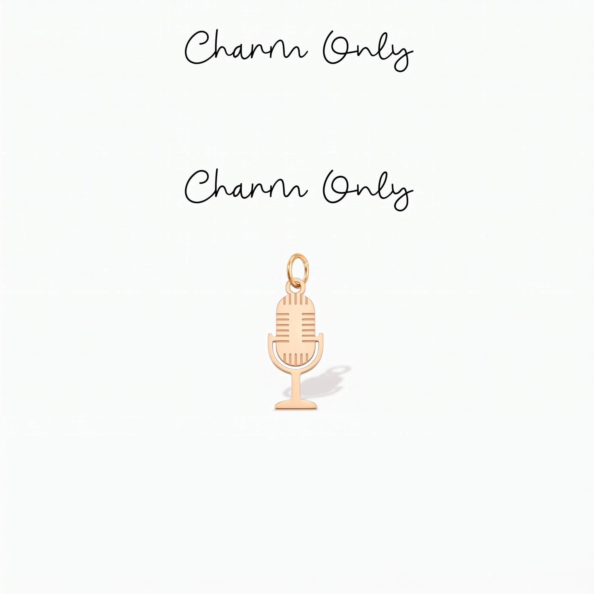 Studio Microphone Necklace Charm