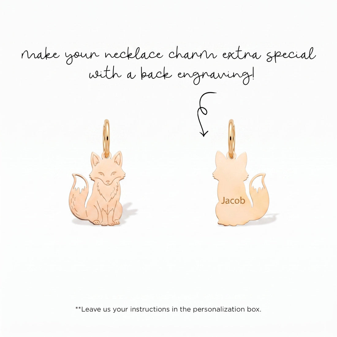 Sitting Fox Necklace Charm