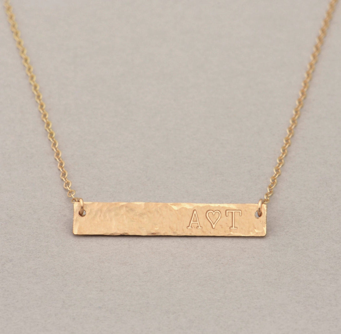 HAMMERED Gold Bar