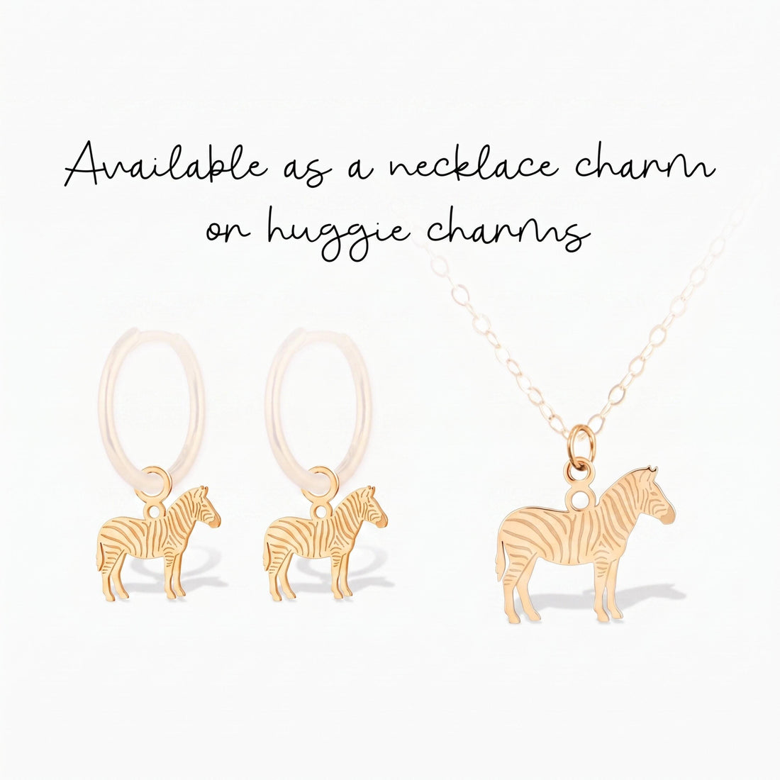 Zebra African Animal Necklace Charm