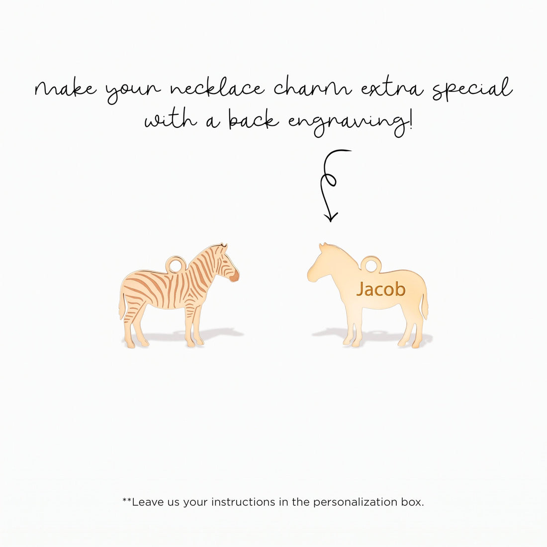 Zebra African Animal Necklace Charm
