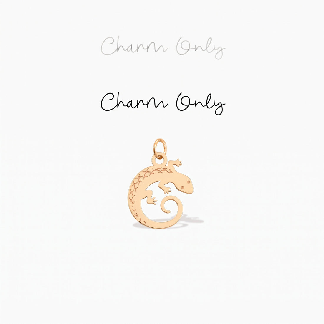 Curled Gecko Lizard Charm