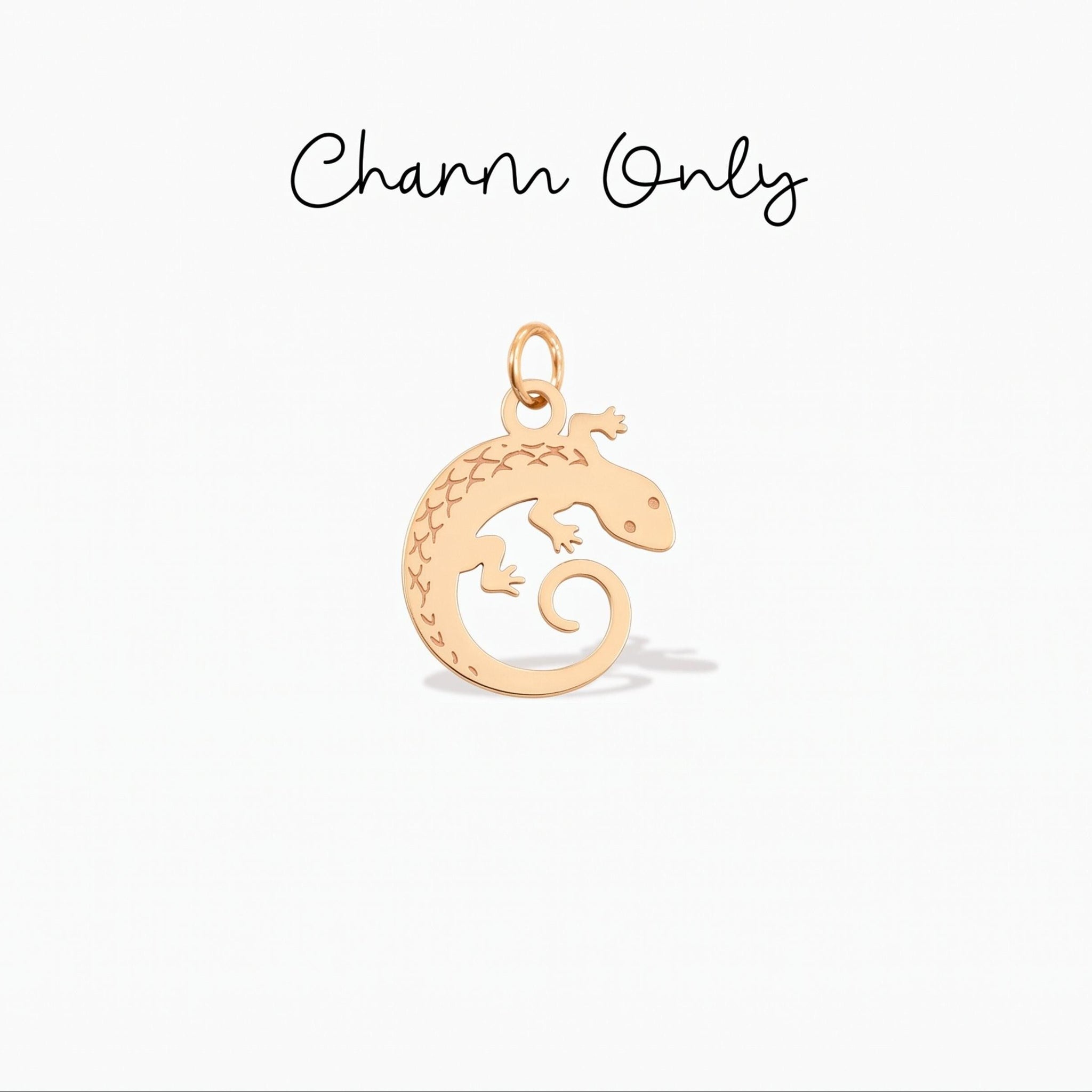 Curled Gecko Lizard Charm