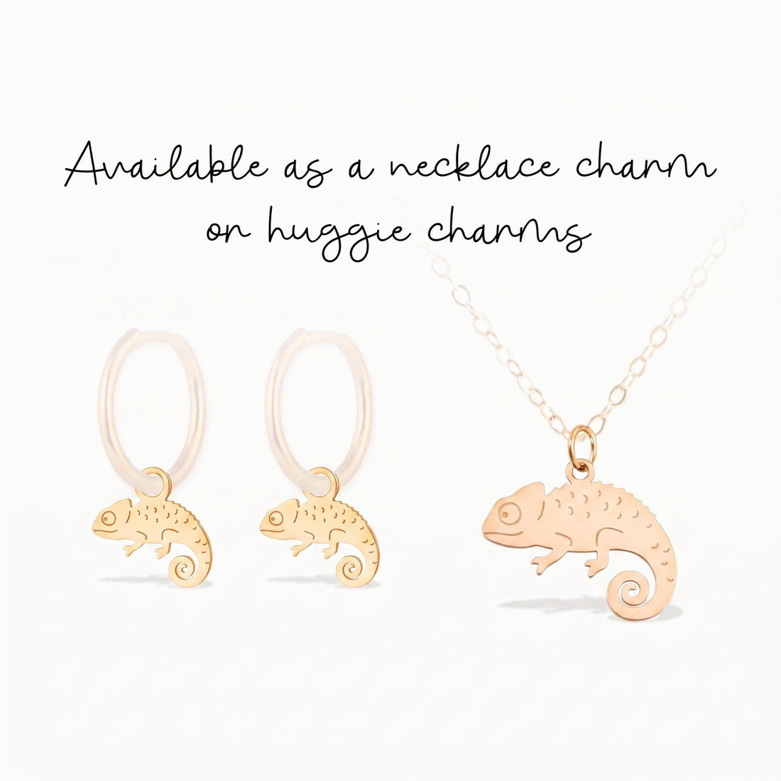 Chameleon Lizard Necklace Charm