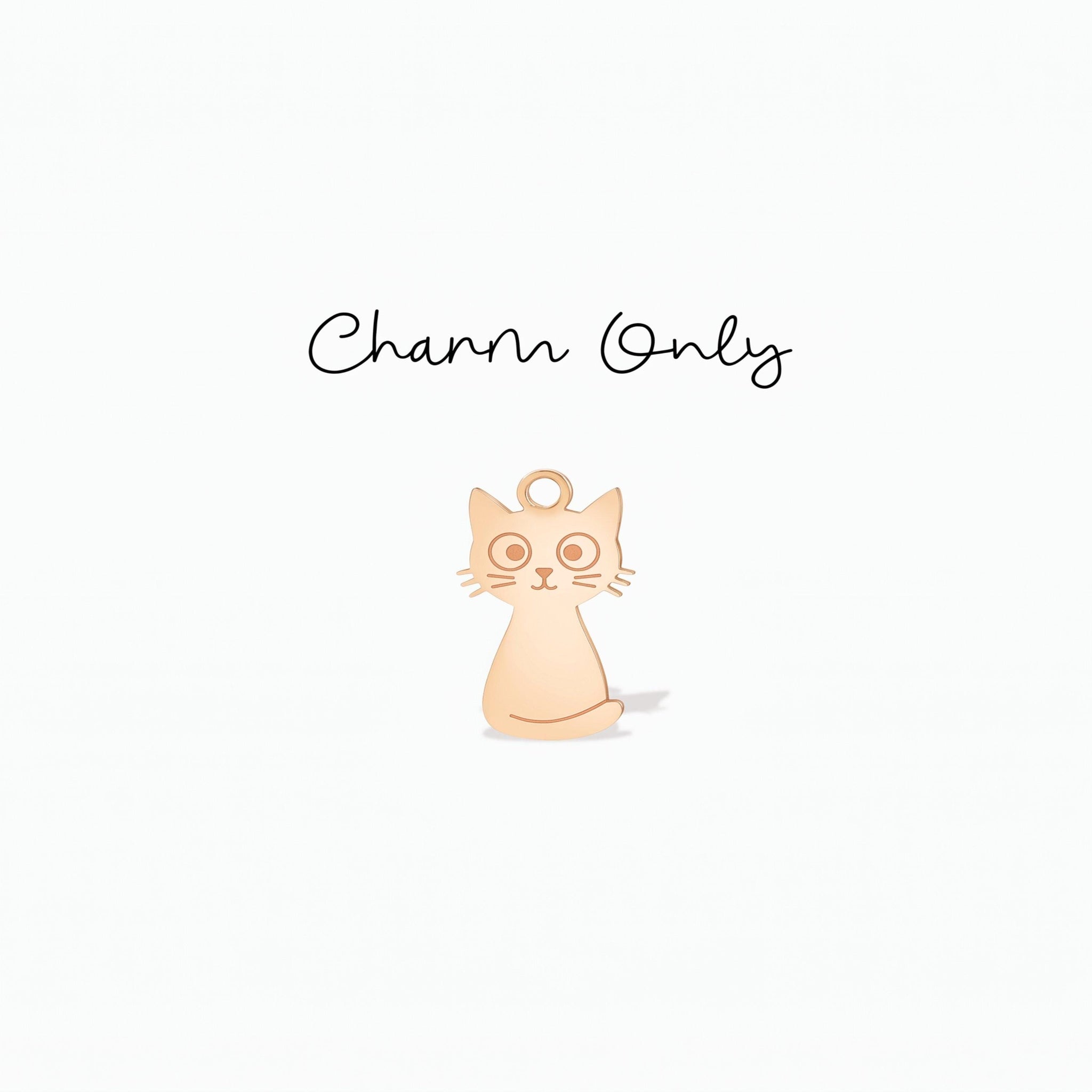 Surprised Cat Necklace Charm