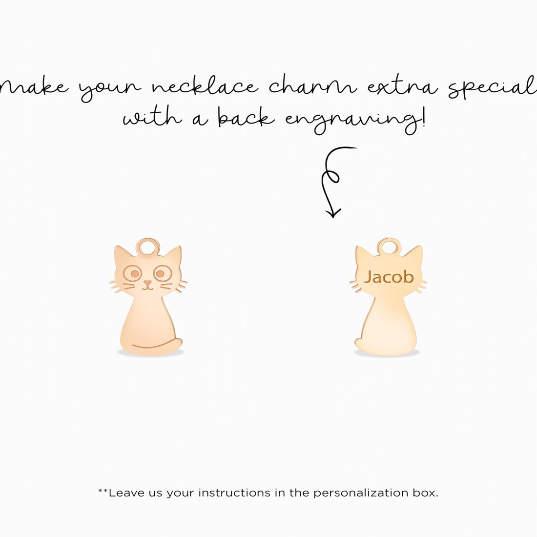 Surprised Cat Necklace Charm