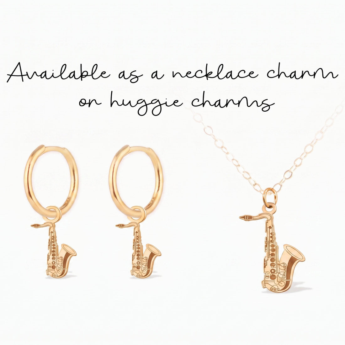 Saxophone Musician Necklace Charm