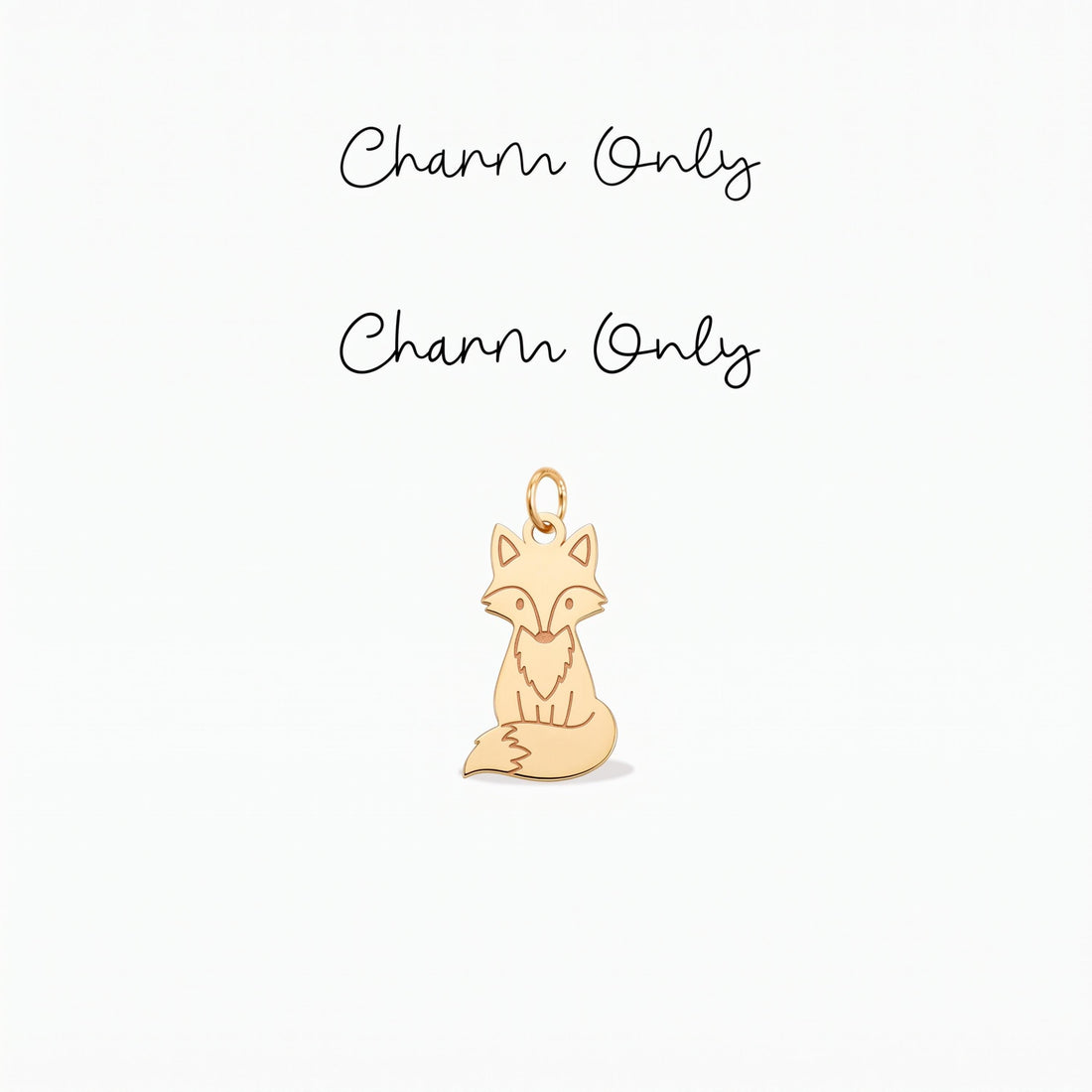 Curled Fox Necklace Charm