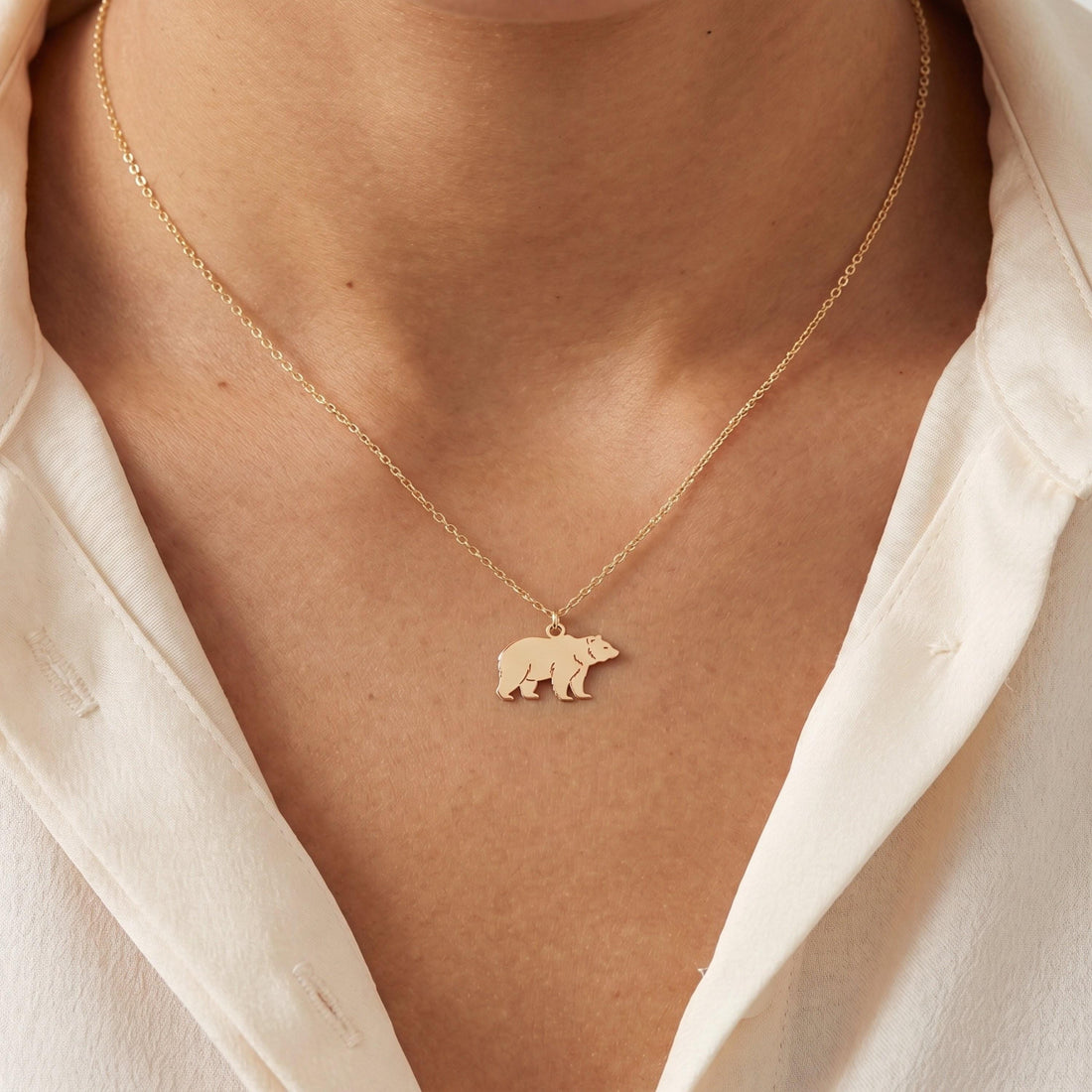 Polar Bear Necklace Charm